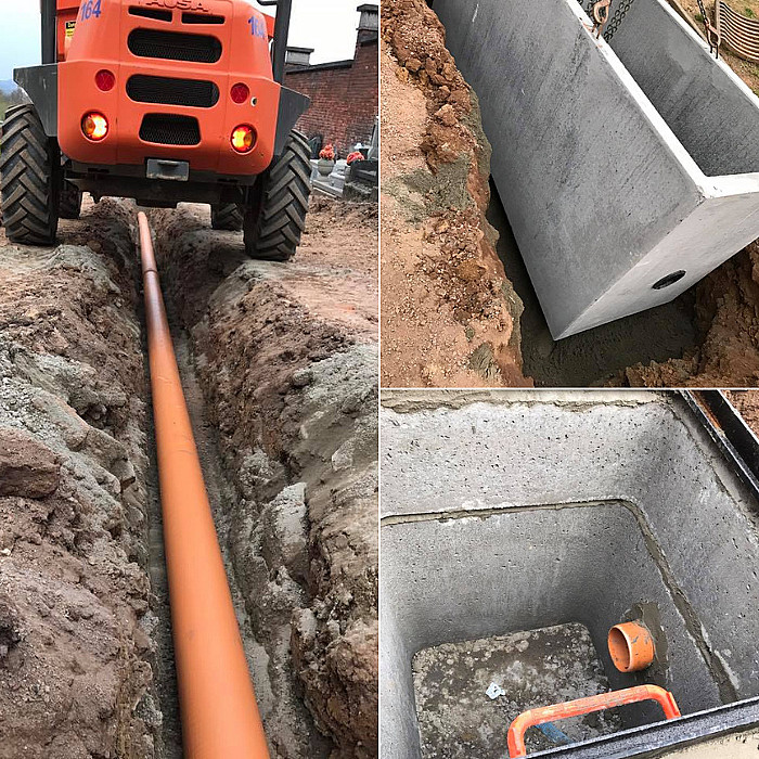 Installation de fosse septique, égouts, eaux usées, Réseau d'égouts, Eaux usées, Évacuation