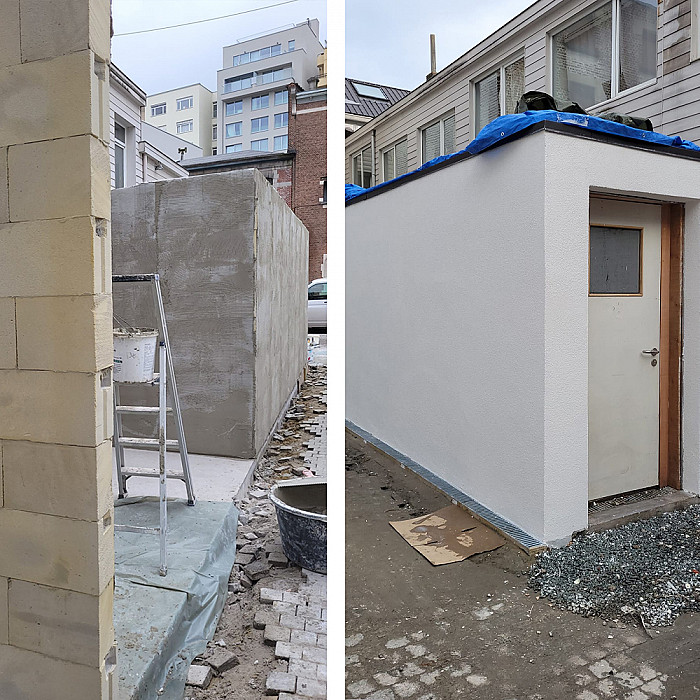 Construction, maçon, gros oeuvre, nivellement