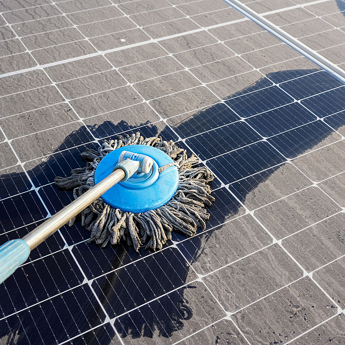 Energies solaires, lavage, panneaux solaires