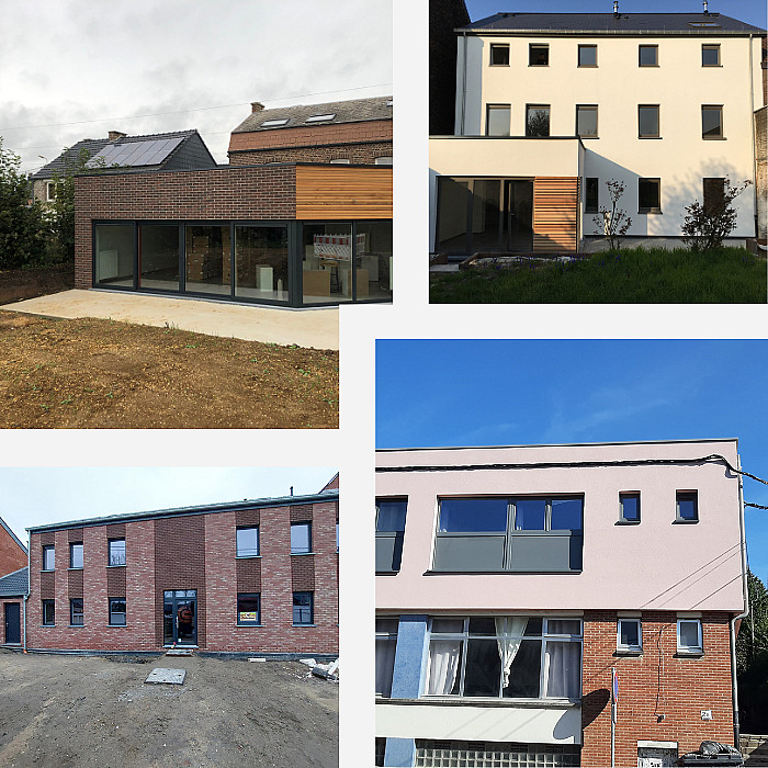 Nouvelle maison, nouveaux châssis, pvc, bois, aluminium