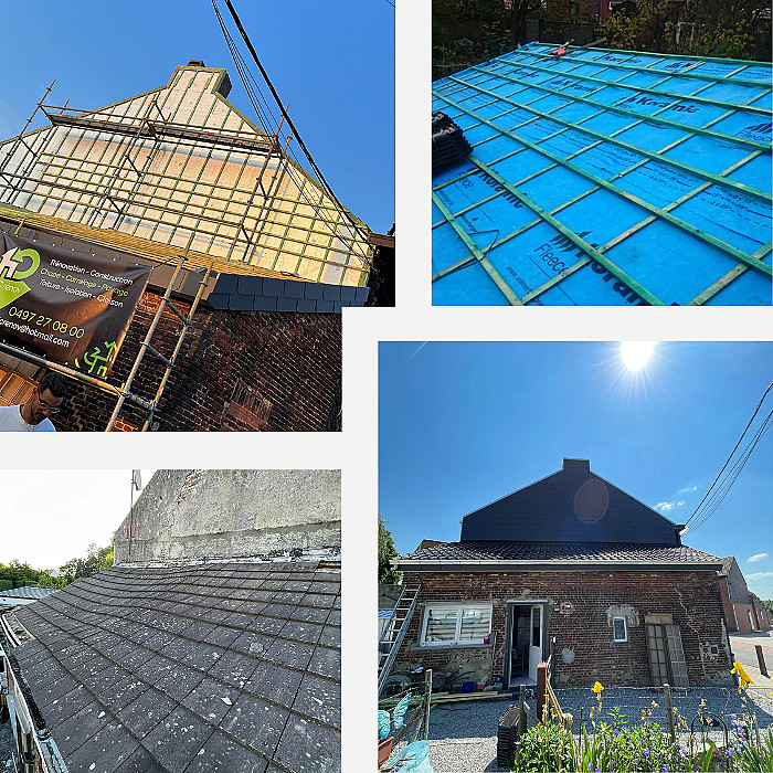 Construciton de toiture, réparation de toiture, charpente