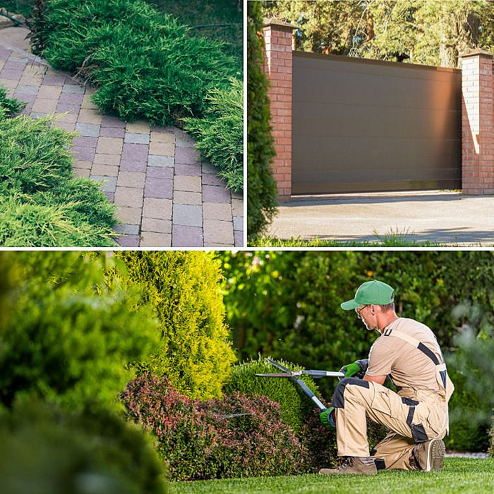 Aménagement extérieur, abattage et élagage, abris de jardin, allée et abords, 
                   clôtures, drainage, éclairage extérieur, égouttage, entretien de jardin, escalier 
                   extérieur, étang et mare, pavage, pergola, plantations, portail, terrasse, vérandas,
                   voile d'ombrage, travaux de jardinage