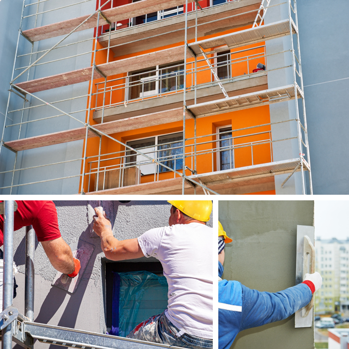 Travaux de rénovation, façade, ravalement de façade, crépi, rénovation façade