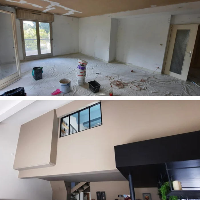 Changement de peinture, rénovation intérieure, couleur, peinture intérieure