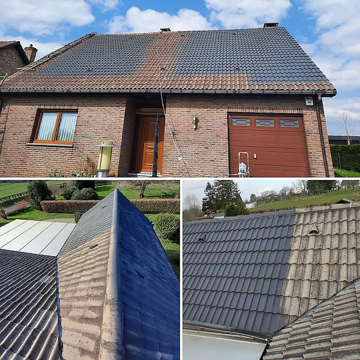 démoussage de toiture, nettoyage de toiture, entretien de toit, Sprimont, Verviers