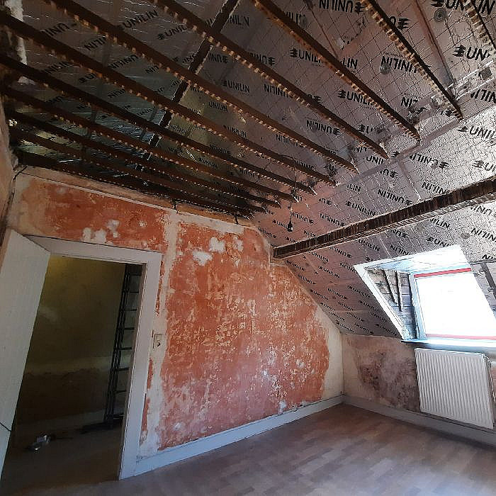 aménagement de grenier, espace de vie, isolation de toiture, Sprimont, Aywaille