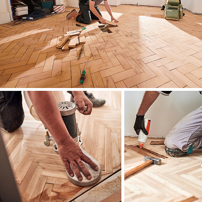 Rénovation de parquet, sol en bois, ponçage, remise en état