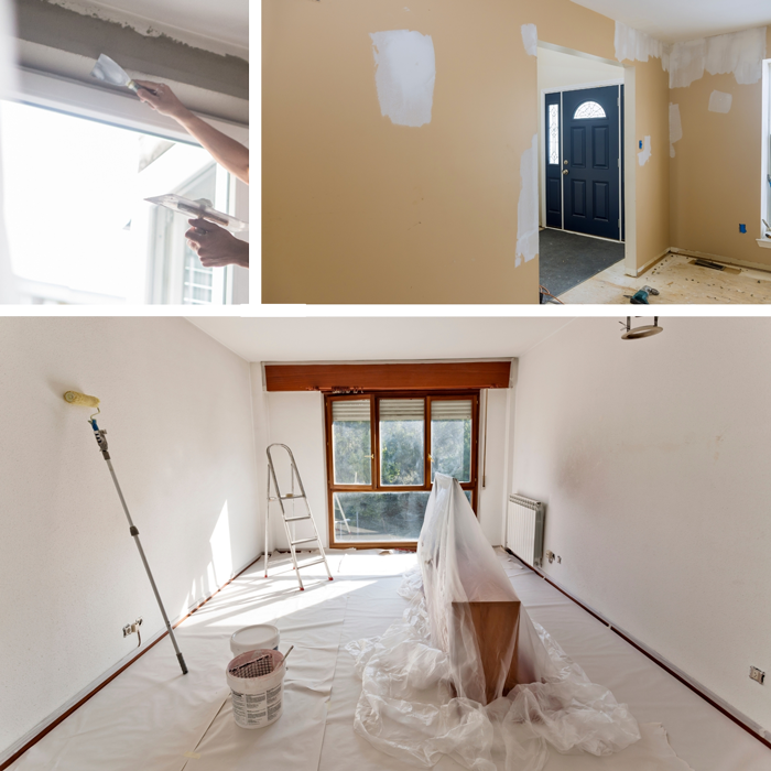 Peinture intérieure, services de peinture, enduit