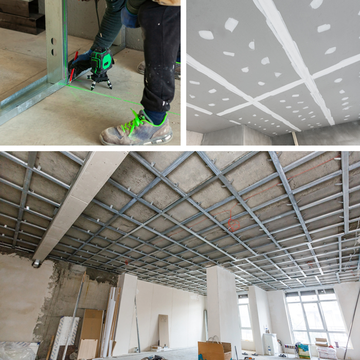 Murs, faux plafonds, lissage des murs, rénovation