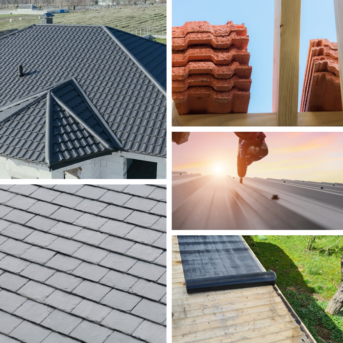 Toitures plates, inclinées, ardoise, tuiles, métalliques, zinc