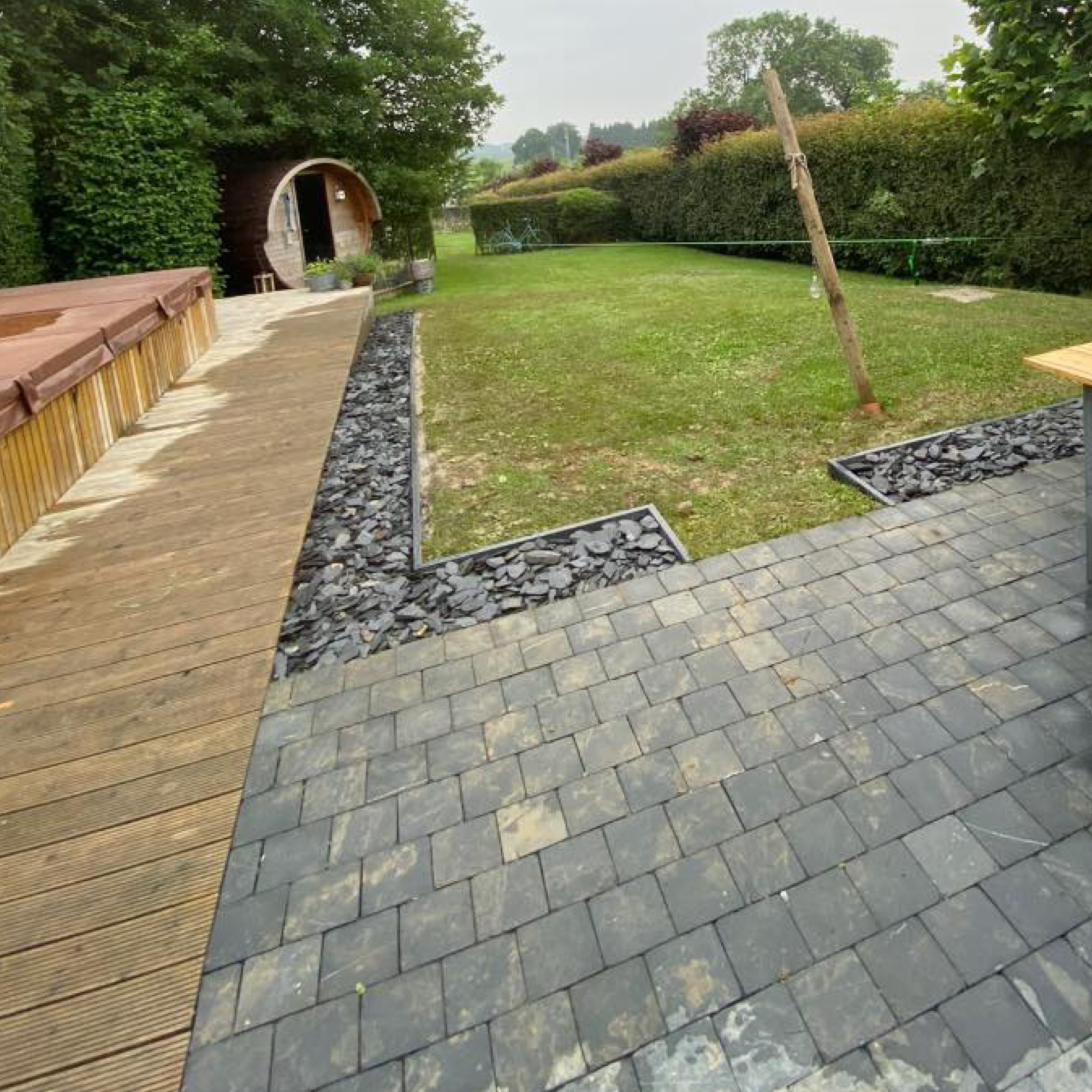 terrasse, aménagement extérieur, jardin, jardinier