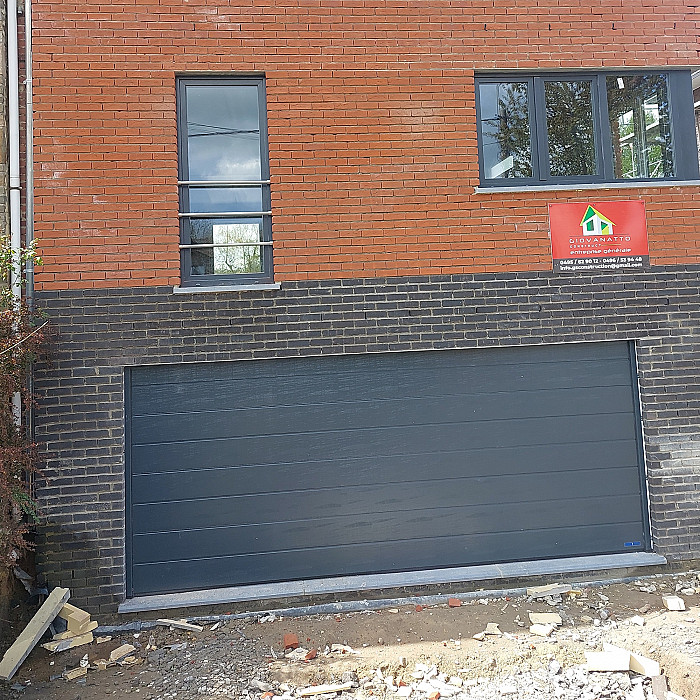 Montage, pose, mise en place, placement, porte de garage