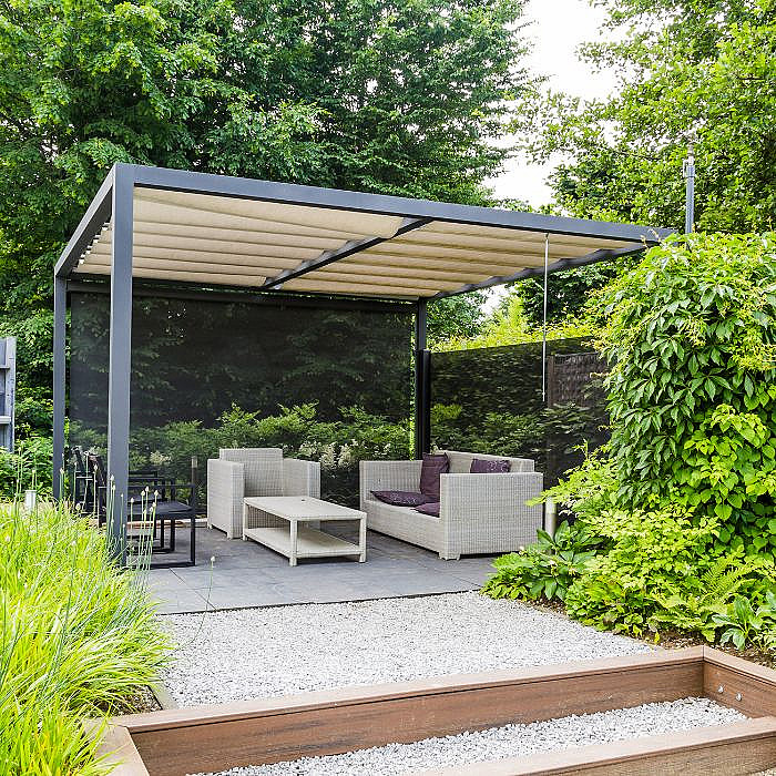 Terrasse, pavage, dalle de sol en béton, car port, car port métallique, isolation des combles, châssis, châssis aluminium, aménagement extérieur, rénovation générale, transformation