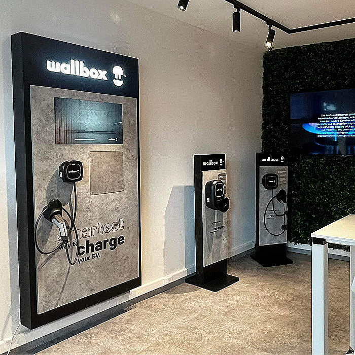 Nouvelle borne de recharge, batterie, voiture électrique