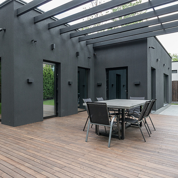 Aménagement extérieur, clôtures, terrasse, terrasse en bois, gardes corps métalliques, 
                   bardage, carrelage extérieur, pavage, pierres naturelles, Jette, Zaventem, Merchtem